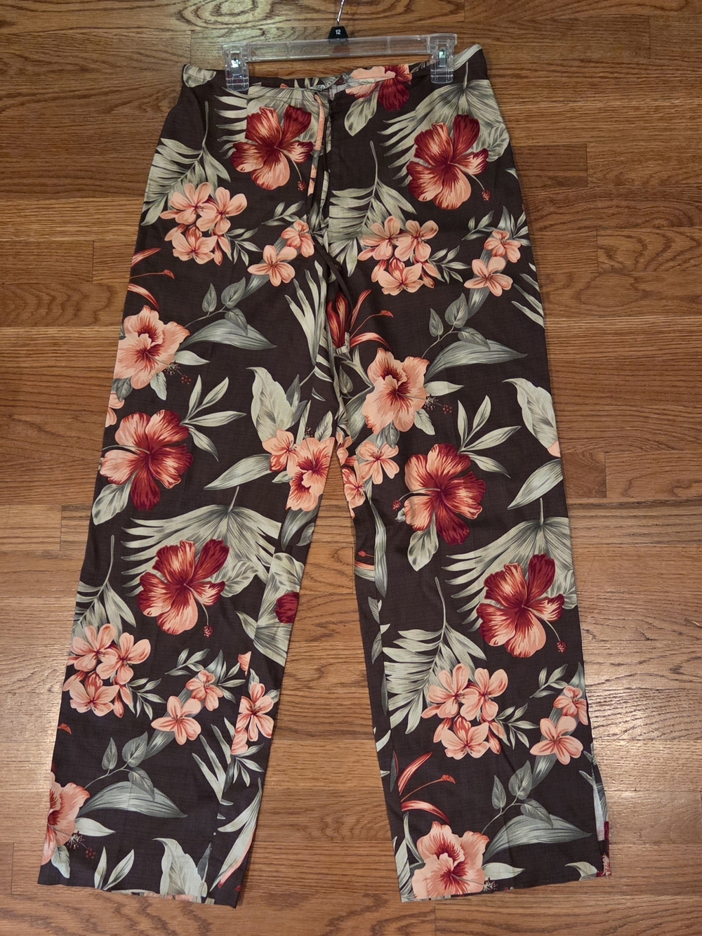 Tommy Bahama Stretch Silk Floral Print Pants Sz 4 Resort Vacation VTG EUC